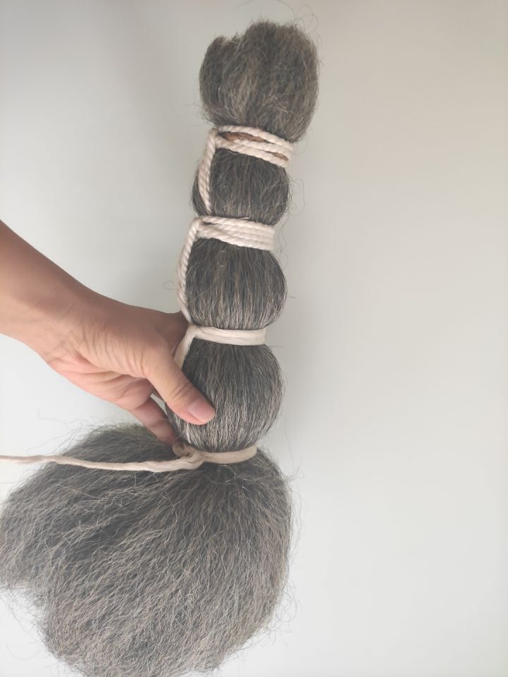 Natural Grey Yak hair - 图片 3