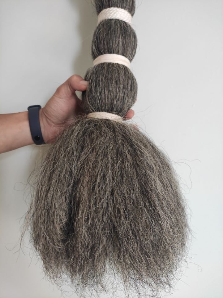 Natural Grey Yak hair - 图片 2
