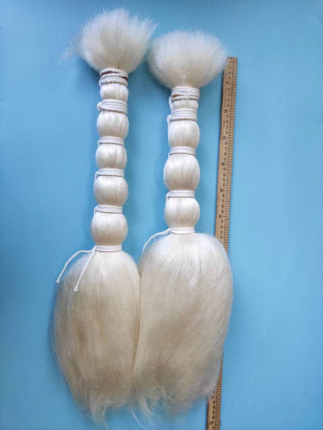 Yak hair bleached white hair bundle 16-18”