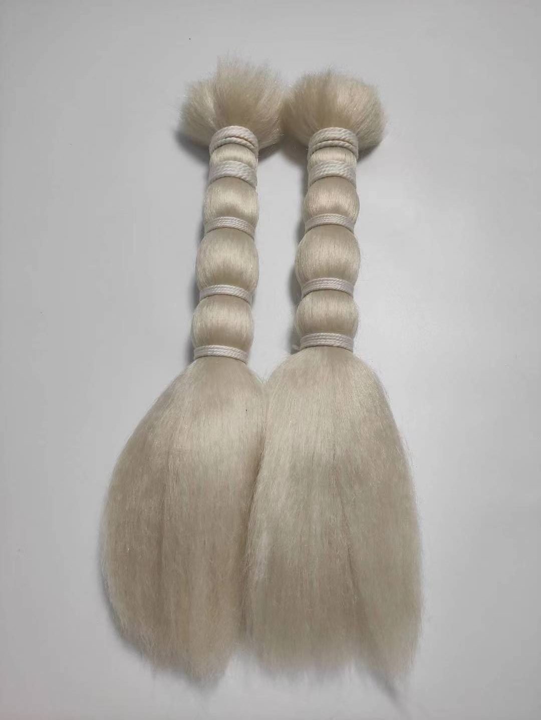 Yak hair bleached white hair bundle 16-18” - 图片 3