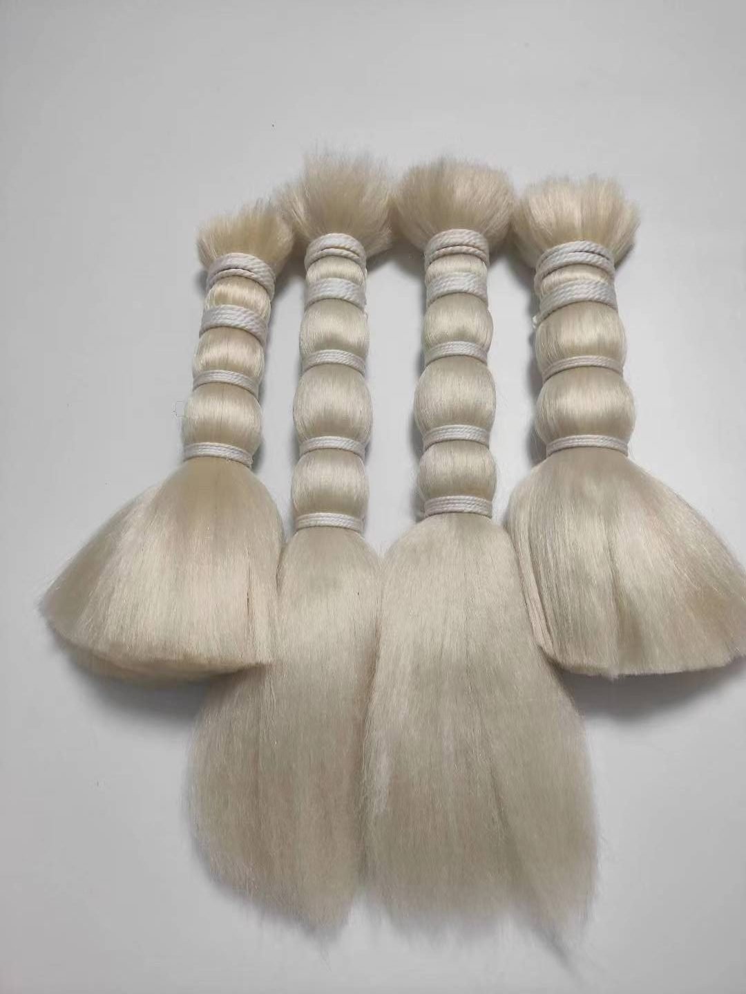 Yak hair bleached white hair bundle 16-18” - 图片 2