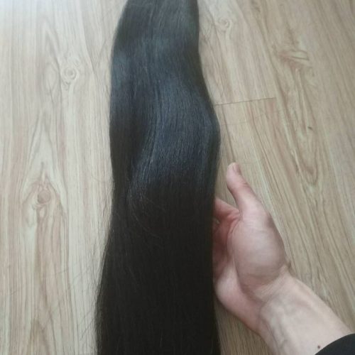 Black Processed yak hair weft